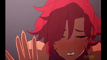 Giving backshots redhead