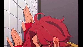 Giving backshots redhead