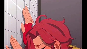 Giving backshots redhead