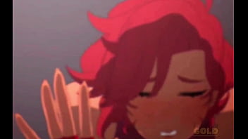 Giving backshots redhead