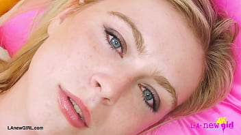 Sexy blond model naked close up