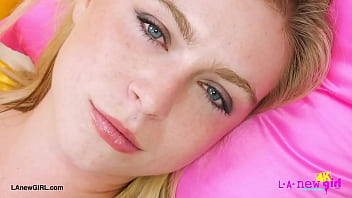 Sexy blond model naked close up