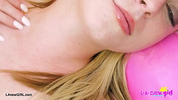 Sexy blond model naked close up