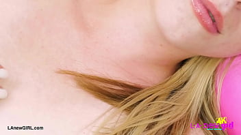 Sexy blond model naked close up