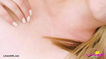 Sexy blond model naked close up