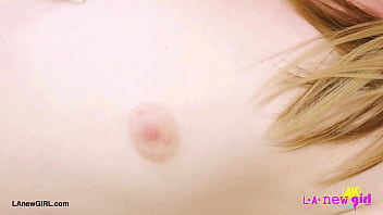 Sexy blond model naked close up