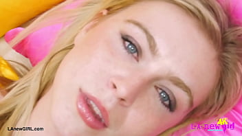 Sexy blond model naked close up