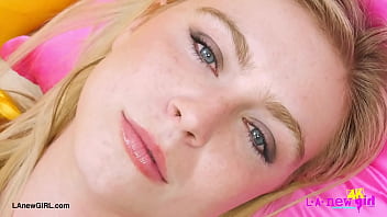 Sexy blond model naked close up