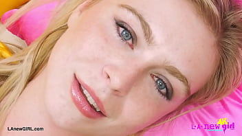 Sexy blond model naked close up