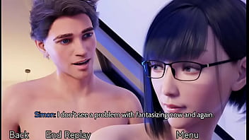 Simon fucks chloe in chair with doggy style and cums inside her pussy