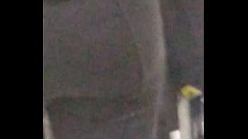 Fat ass in clothing store