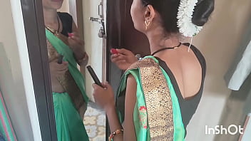 My Village Bhabhi Shivani In Green Saree thumbnail