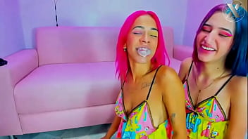 Sleepover goes out of control throat fuck for these whores