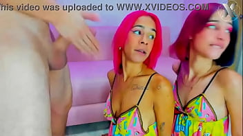 Sleepover goes out of control throat fuck for these whores