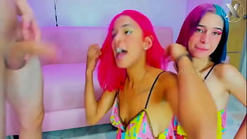 Sleepover goes out of control throat fuck for these whores