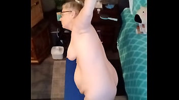 Hot mature does nude yoga in the a m