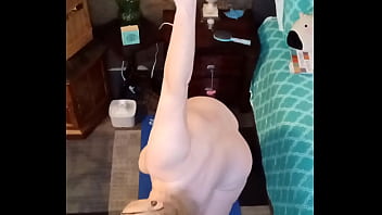 Hot mature does nude yoga in the a m