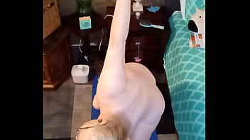 Hot mature does nude yoga in the a m