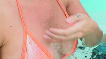 Flotation devices busty milf gets fucked in the pool