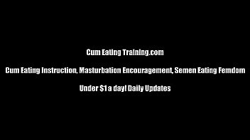 Seduced into eating your own cum cei