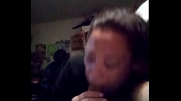 Stuffing her mouth with cock