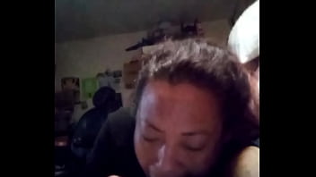 Stuffing her mouth with cock