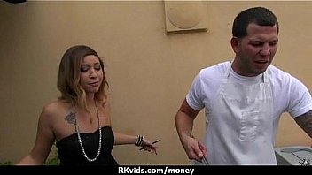 Hot sexy amateur babe needs a lift and takes cash 22