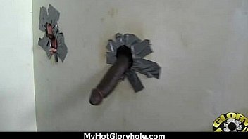 Gloryhole blowjob hottie makes every dick cum 5