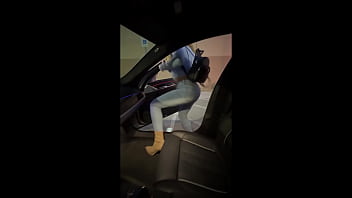 Big tit blonde fucks uber driver in exchange for a ride and asks for a creampie