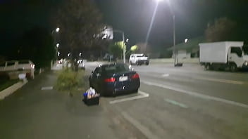 Nz slutty bitch gets pissed by the roadside as motorist drives by yelling loudly