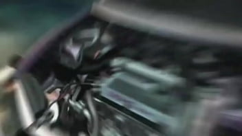 Anime girl when crossing a road