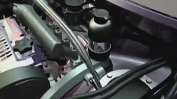 Anime girl when crossing a road