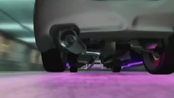 Anime girl when crossing a road