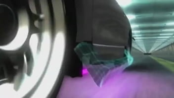 Anime girl when crossing a road