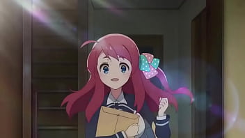 Anime girl when crossing a road