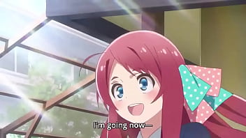 Anime girl when crossing a road