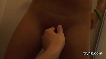 Innocent sweetie sucks cock in pov and gets pink fuckbox screwed