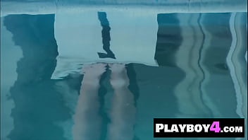 Hot babe enjoyed hot posing in wet clothes