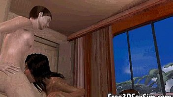 3d Ebony Babe Gets Double Teamed By Two White Guys thumbnail