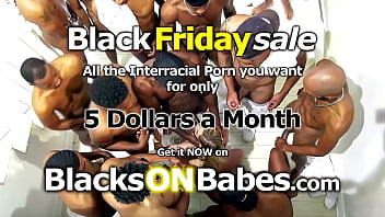 Milf sarah jessie is letting the black solar panel vendor grab and suck her big busty blonde babe deepthroat his bbc before he fucks her