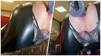 Jett hoover fuck machine with monster dildo and fist until hand free cum in chastity device Jett hoover fuck machine with monster dildo and fist until hand free cum in chastity device