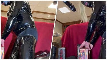 Jett hoover fuck machine with monster dildo and fist until hand free cum in chastity device