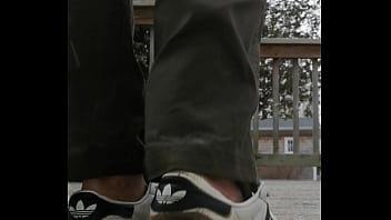 Well worn adidas sneaker