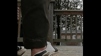 Well worn adidas sneaker