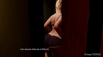 Big tits giving titjob in public mall