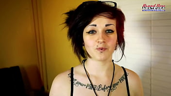 Inked hottie marci enjoys to dildo fucks her pussy while rubbing her tits