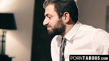 Adorable office slut hooks up with her coworker and she swallows his whole dick before banging him