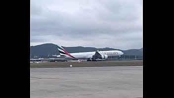 Decolagem de aviao boing