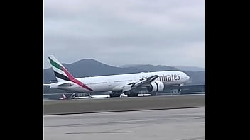 Decolagem de aviao boing