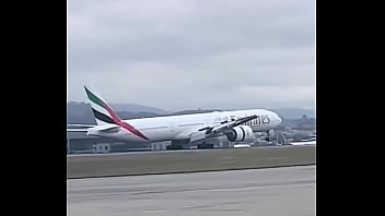 Decolagem de aviao boing